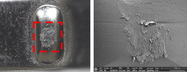 コネクタ接点部の微摺動摩耗部観察