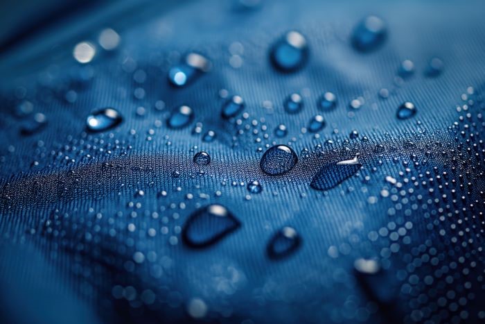 撥水加工の布