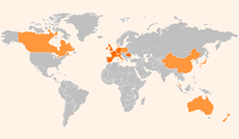 Map of cosmetics testing laboratories