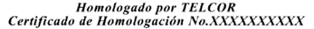 TELCOR label format_Nicaragua