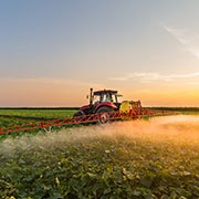 Traktor auf Feld