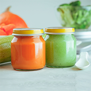 Baby food in jars
