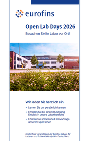 Programm zu den Eurofins Open Lab Days 2026