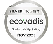 Ecovadis Nachhaltigkeits-Rating - Top 15 % Silber
