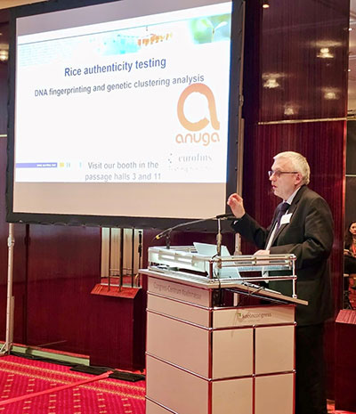 Werner Nader, Senior Consultant (retd Managing Director) of Eurofins Dr. Specht Express Testing & Inspection GmbH as speaker at the 7th International Rice Conference 2025