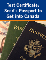 Test Certificate: Seed's Passport to Get into Canada