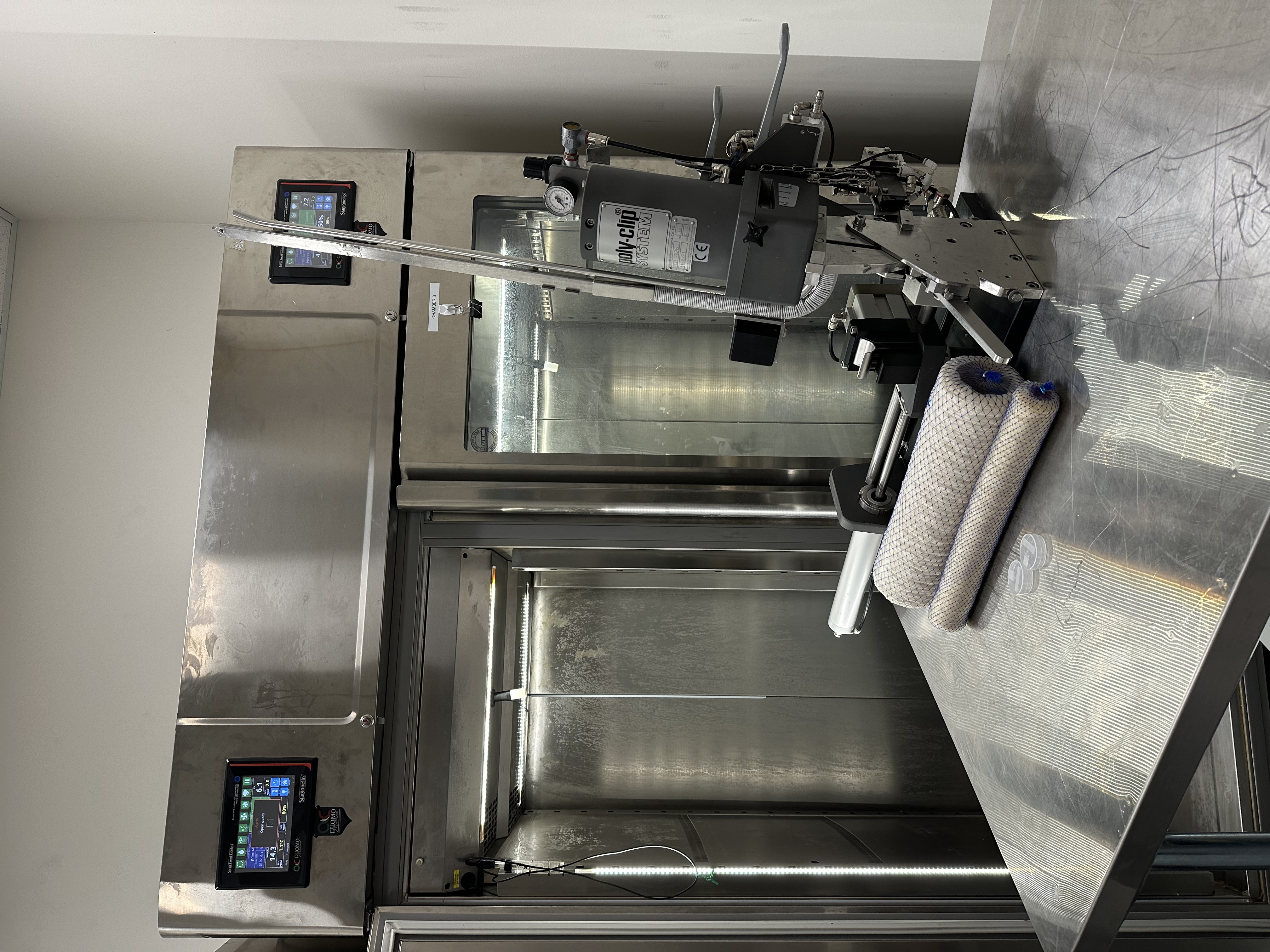 Meat processing casing clippers