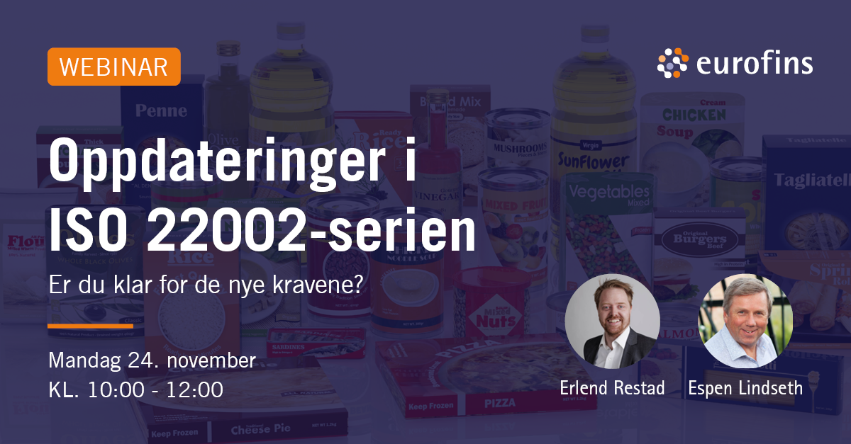 Oppdateringer i ISO 22002-serien