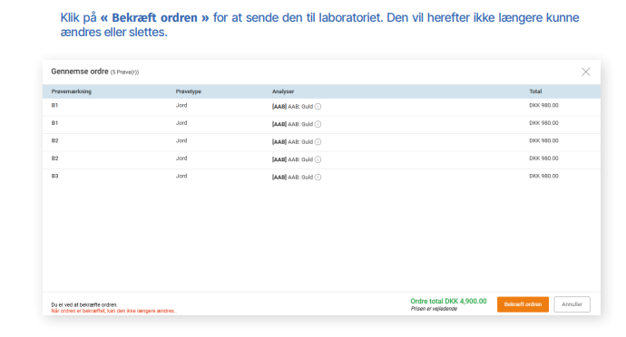 Eurofins Online gennemse ordre